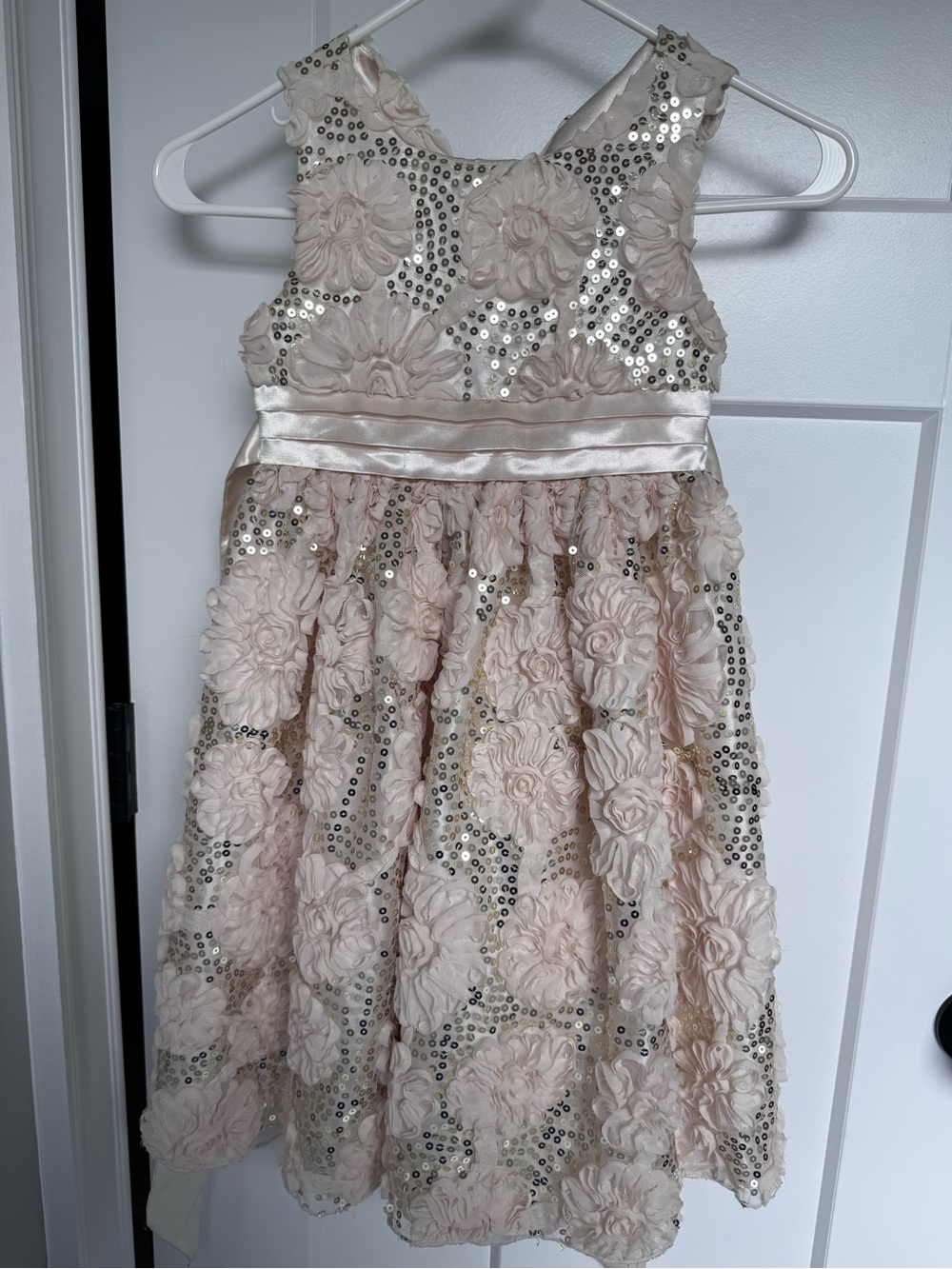 American Princess Blush Floral Sequin Dress